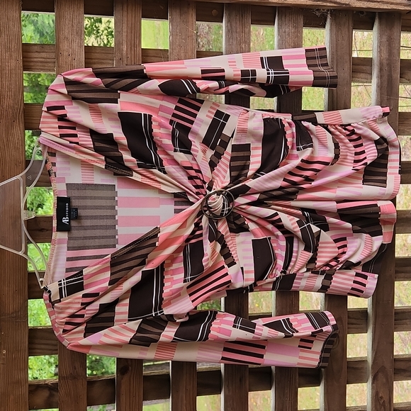 BLouse nice brown and pink design - Picture 1 of 6